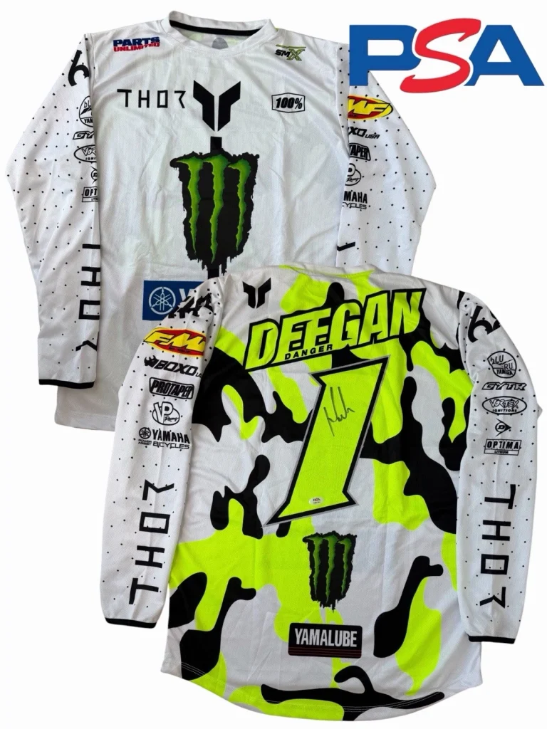 Haiden Deegan Signed Monster Yamaha Supercross #1 Jersey PSA AUTO Motocross SMX