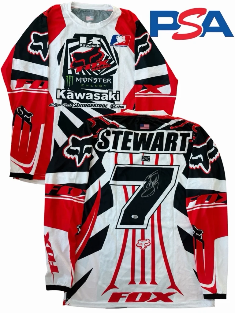 James Bubba Stewart Signed Kawasaki Supercross #7 Jersey PSA AUTO Motocross SMX