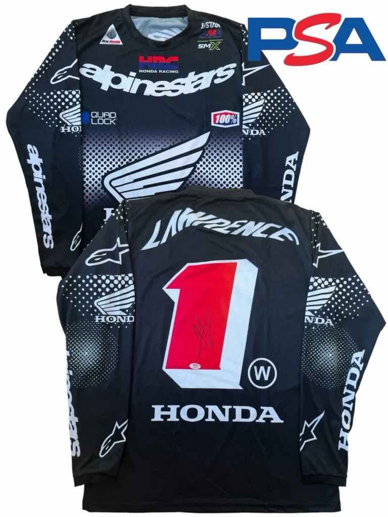Jett Lawrence Signed Honda HRC Racing #1 Supercross Jersey PSA AUTO Motocross