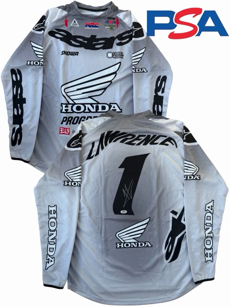 Jett Lawrence Signed Honda HRC Racing #1 Supercross Jersey PSA AUTO Motocross