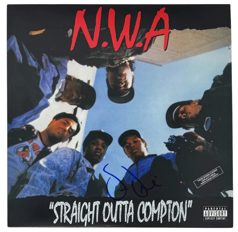 Dr. Dre Signed Autograph N.W.A Straight Outta Compton Vinyl Album LP NWA JSA COA