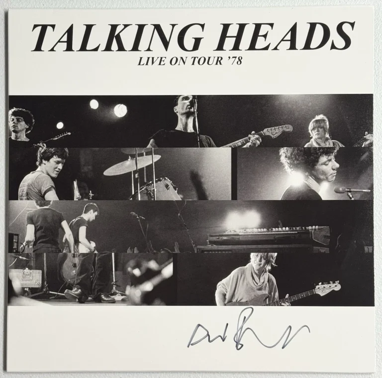David Byrne Signed Autographed Talking Heads Live On Tour 78’ Vinyl PSA/DNA