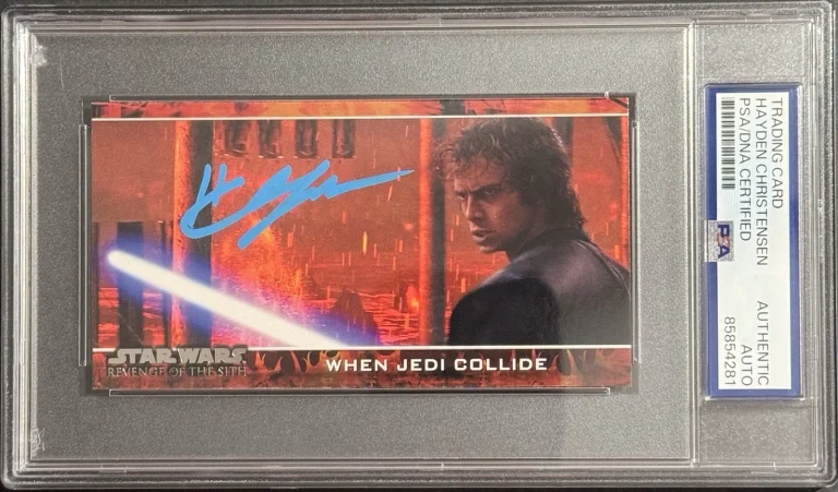 Hayden Christensen Signed 2005 Star Wars Revenge Of The Sith Card PSA/DNA
