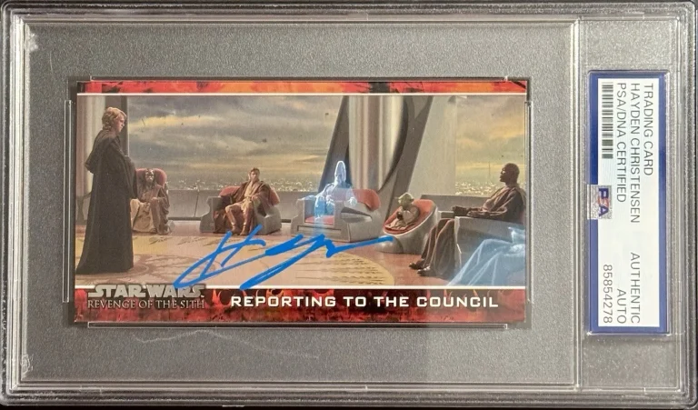 Hayden Christensen Signed 2005 Star Wars Revenge Of The Sith Card PSA/DNA