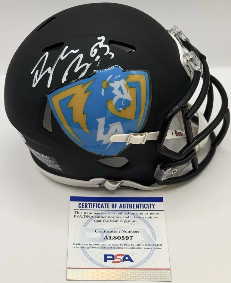 Tyler Biadasz Signed Autographed Los Angeles Chargers Mini Helmet PSA/DNA COA