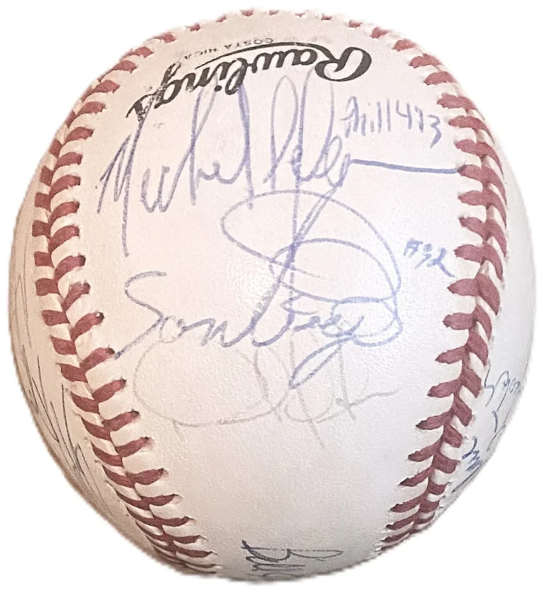 Derek Jeter 1993 Greensboro Hornets Single-A Team Signed Baseball JSA