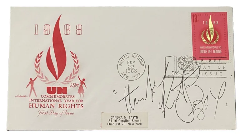 Charlie Watts Signed 1968 First Day Cover FDC Rolling Stones JSA COA