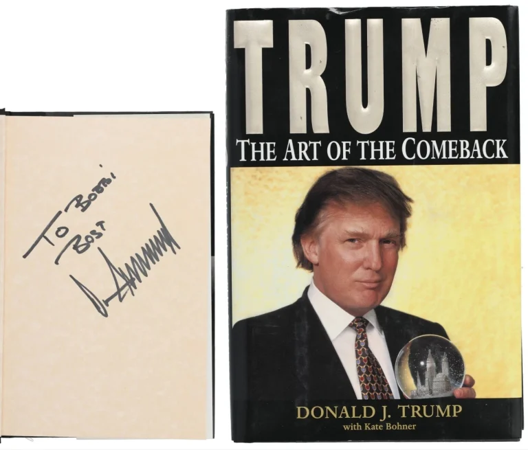 Donald Trump Signed Art of the Comback 1st Edition Book Beckett BAS LOA