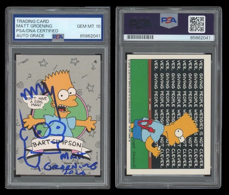 1990 Topps Simpsons #4 Matt Groening Signed Bart Simpson Rookie PSA/DNA AUTO 10