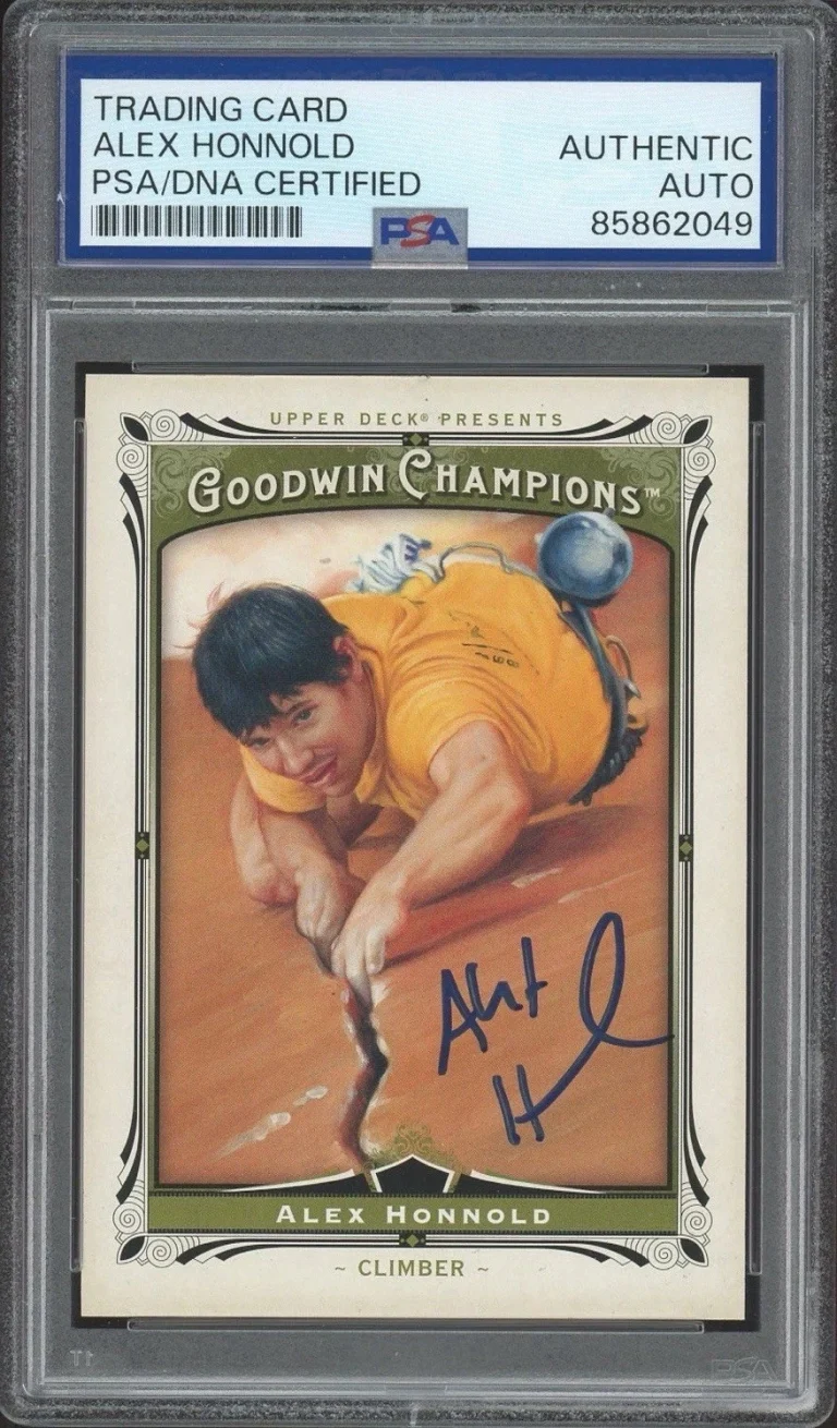 2013 UD Goodwin Champions #8 Alex Honnold Signed Climber Rookie Card PSA AUTO RC