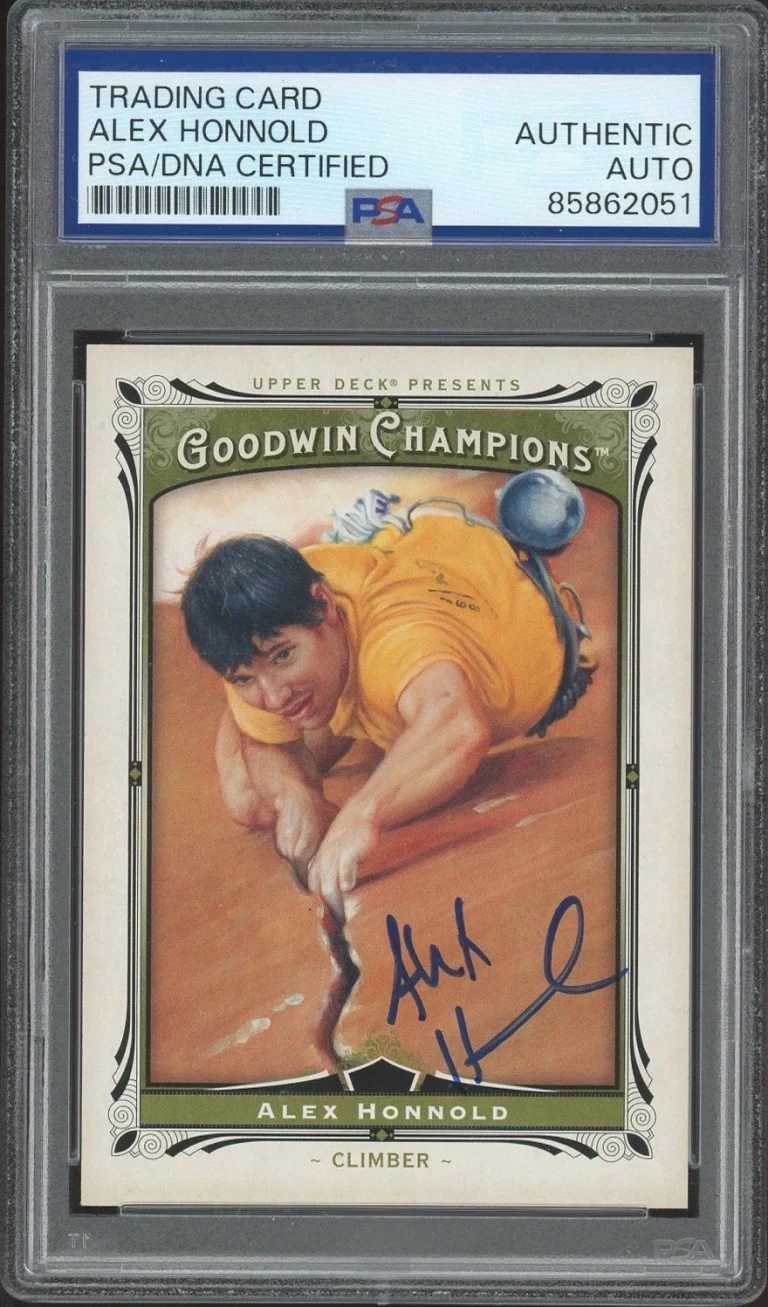 2013 UD Goodwin Champions #8 Alex Honnold Signed Climber Rookie Card PSA AUTO RC
