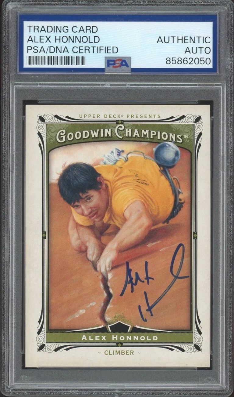 2013 UD Goodwin Champions #8 Alex Honnold Signed Climber Rookie Card PSA AUTO RC