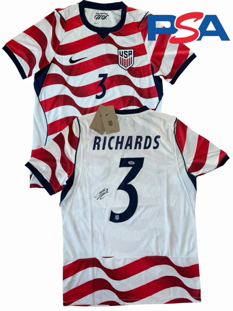 Chris Richards Signed 2026 USMNT FIFA World Cup #3 Soccer Jersey PSA AUTO USA