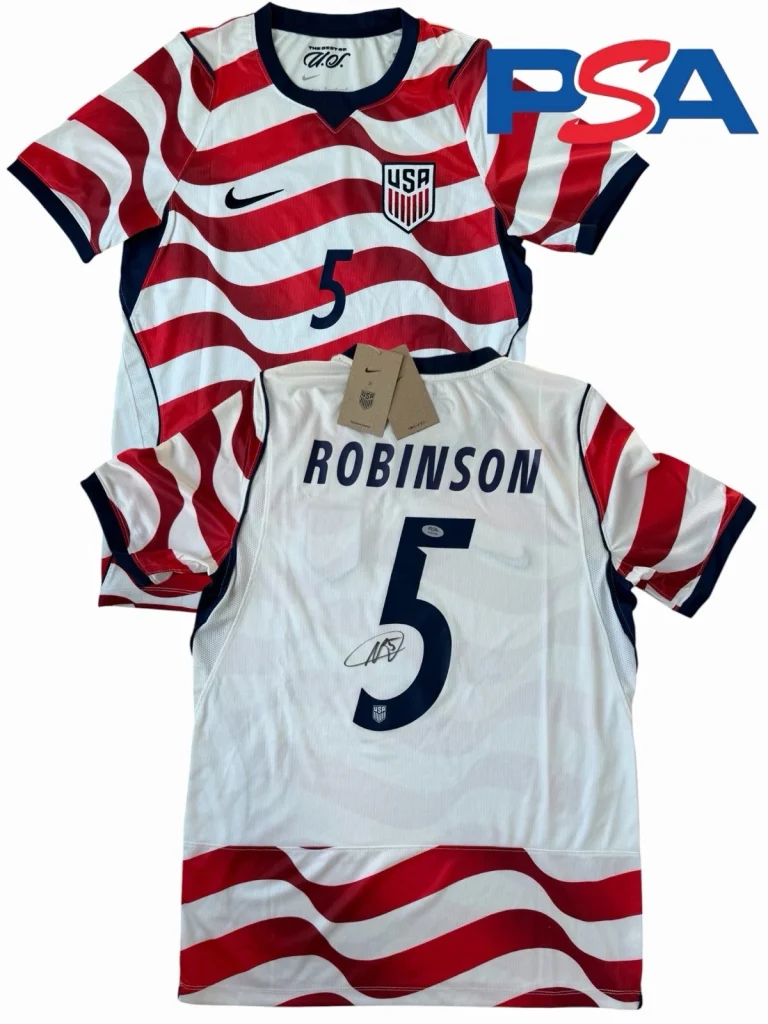 Antonee Robinson Signed 2026 USMNT FIFA World Cup #5 Soccer Jersey PSA AUTO USA