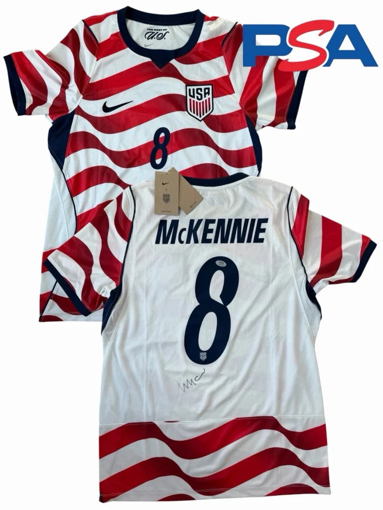 Weston McKennie Signed 2026 USMNT FIFA World Cup #8 Soccer Jersey PSA AUTO USA