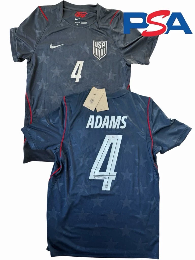 Tyler Adams Signed 2026 USMNT FIFA World Cup #4 Soccer Jersey PSA AUTO USA
