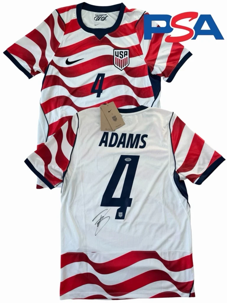 Tyler Adams Signed 2026 USMNT FIFA World Cup #4 Soccer Jersey PSA AUTO USA