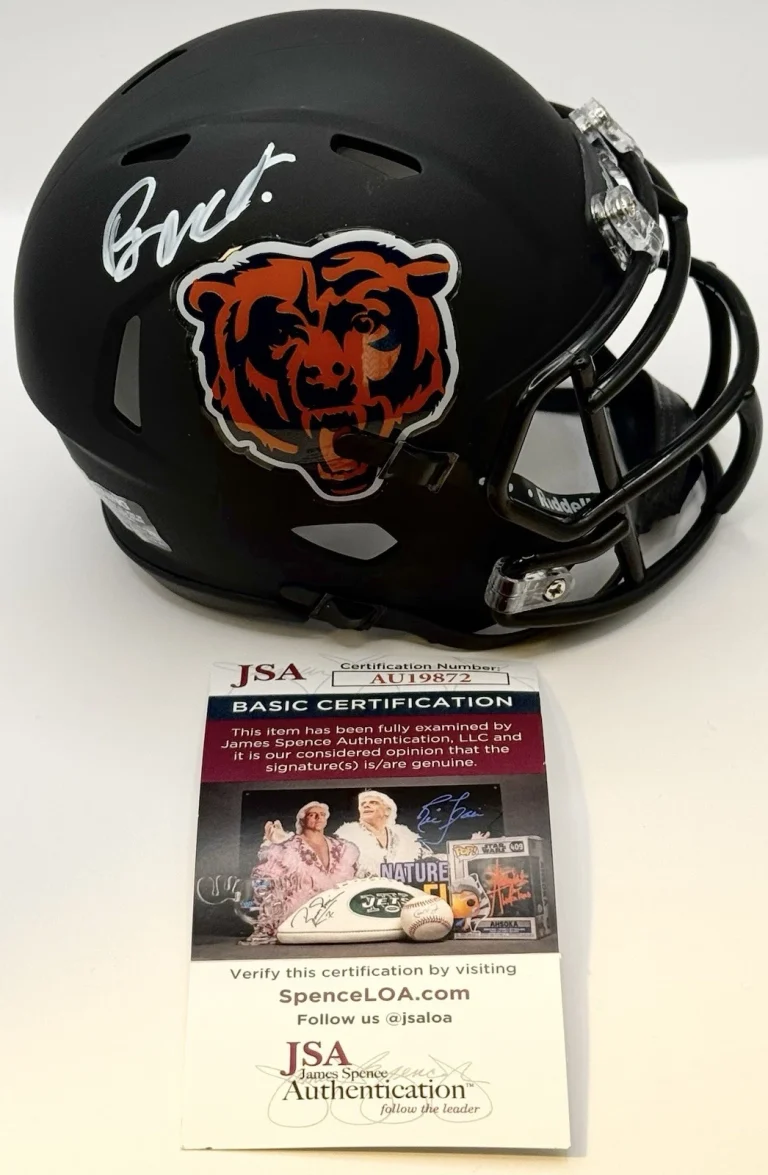 Rome Odunze Signed Autographed Chicago Bears Black Mini Helmet JSA COA
