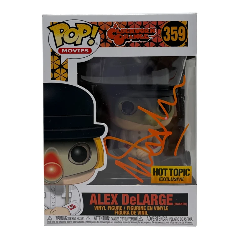 Malcolm McDowell Signed A Clockwork Orange Alex DeLarge Funko Pop Beckett COA