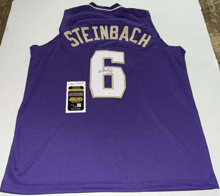 Hannes Steinbach Washington Huskies signed Custom jersey autographed JSA COA