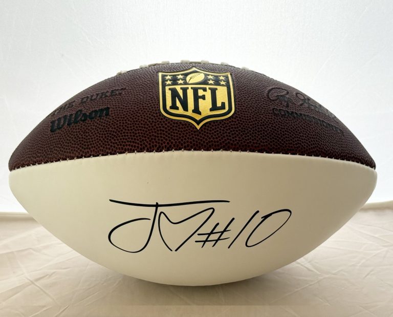 Jordan Love Green Bay Packers signed NFL Football autographed Beckett Witnessed