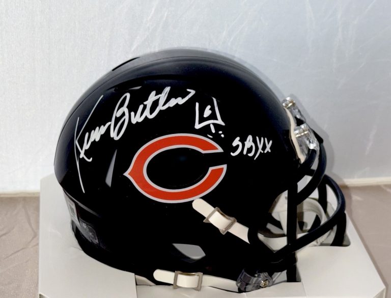 Kevin Butler signed Chicago Bears mini helmet autographed Beckett Witnessed COA