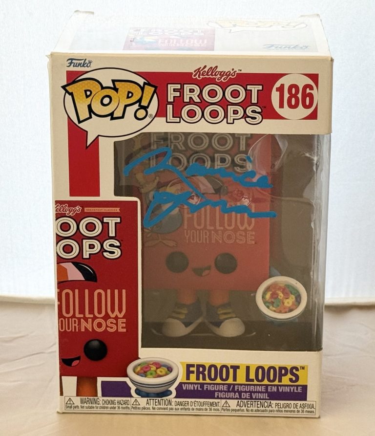 Maurice LaMarche signed Froot Loops #186 Funko Pop Toucan Sam Voice PSA COA
