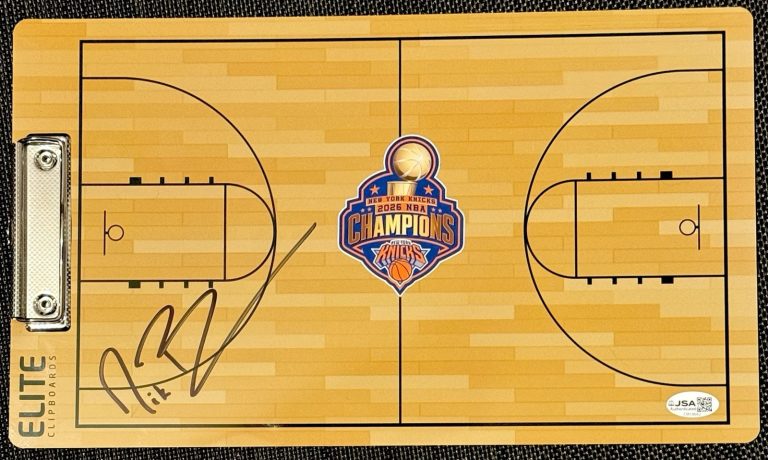 Mike Brown Signed Autograph New York Knicks 26 Champs Coaches Clipboard JSA COA