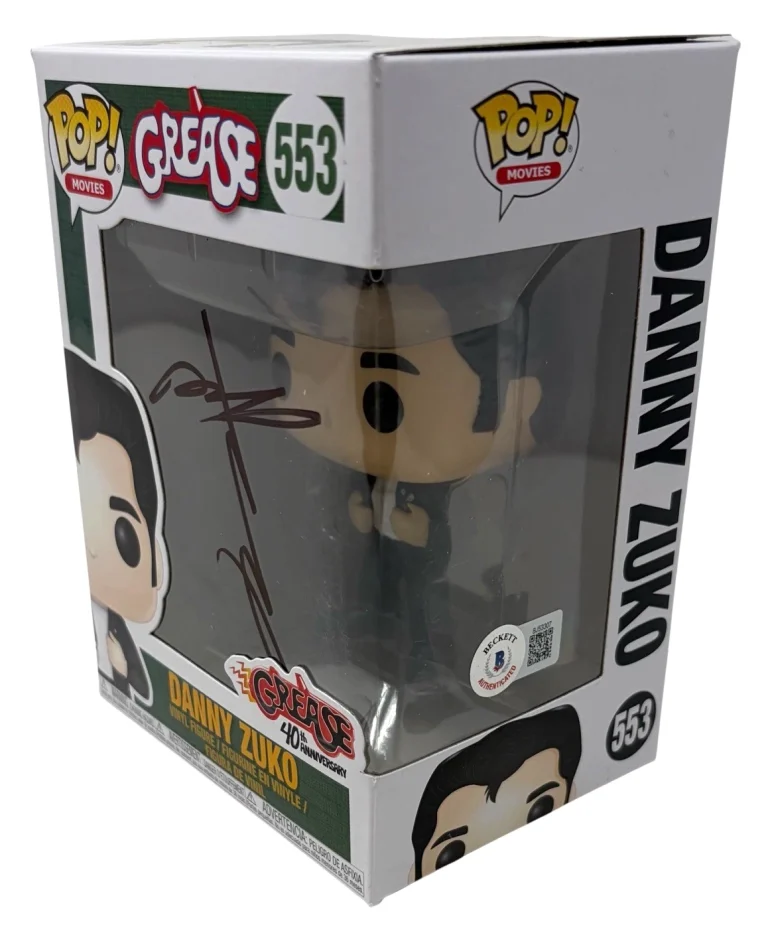 John Travolta Signed Grease Danny Zuko Funko Pop #553 Autograph Beckett COA