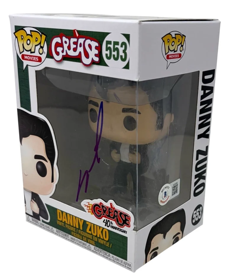 John Travolta Signed Grease Danny Zuko Funko Pop #553 Autograph Beckett COA