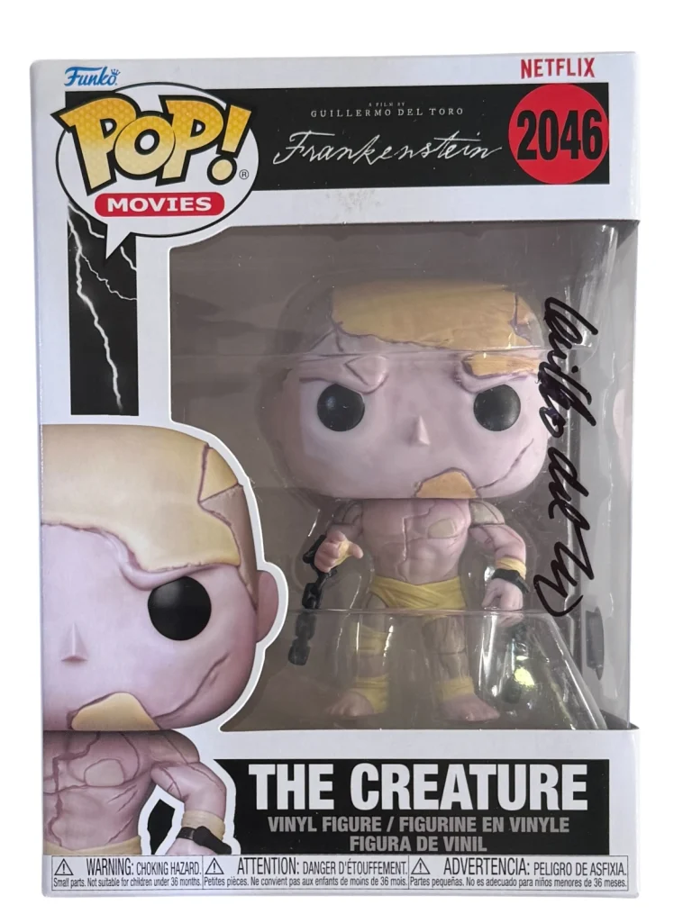 Guillermo Del Toro Frankenstein Signed Autograph The Creature Funko Pop BAS COA