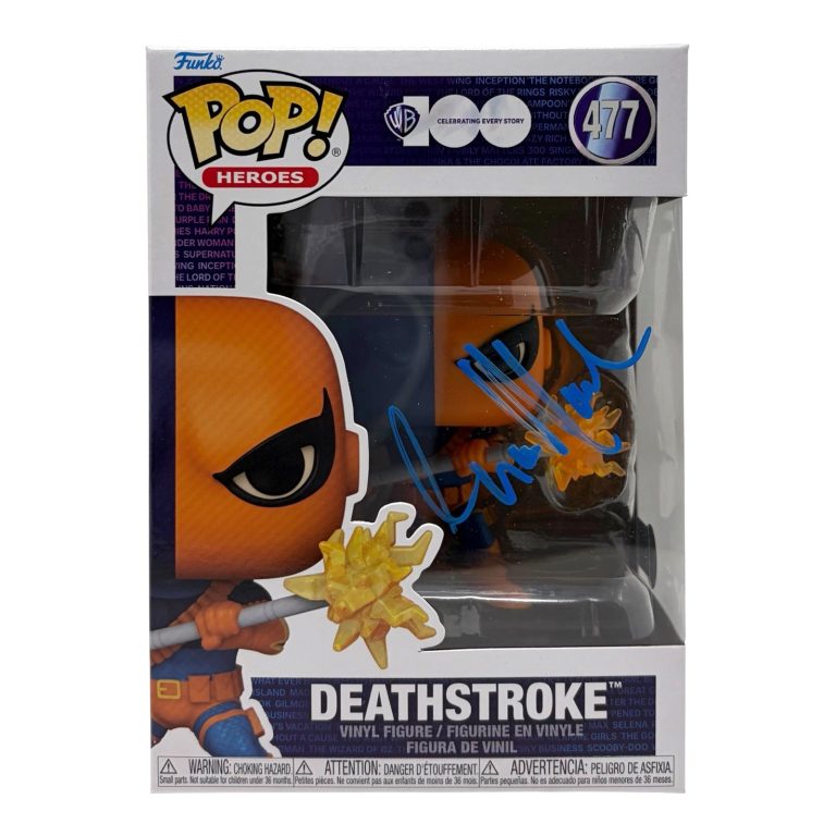 Esai Morales Signed Titans DC Comics Deathstroke Funko Pop 447 Autograph BAS COA