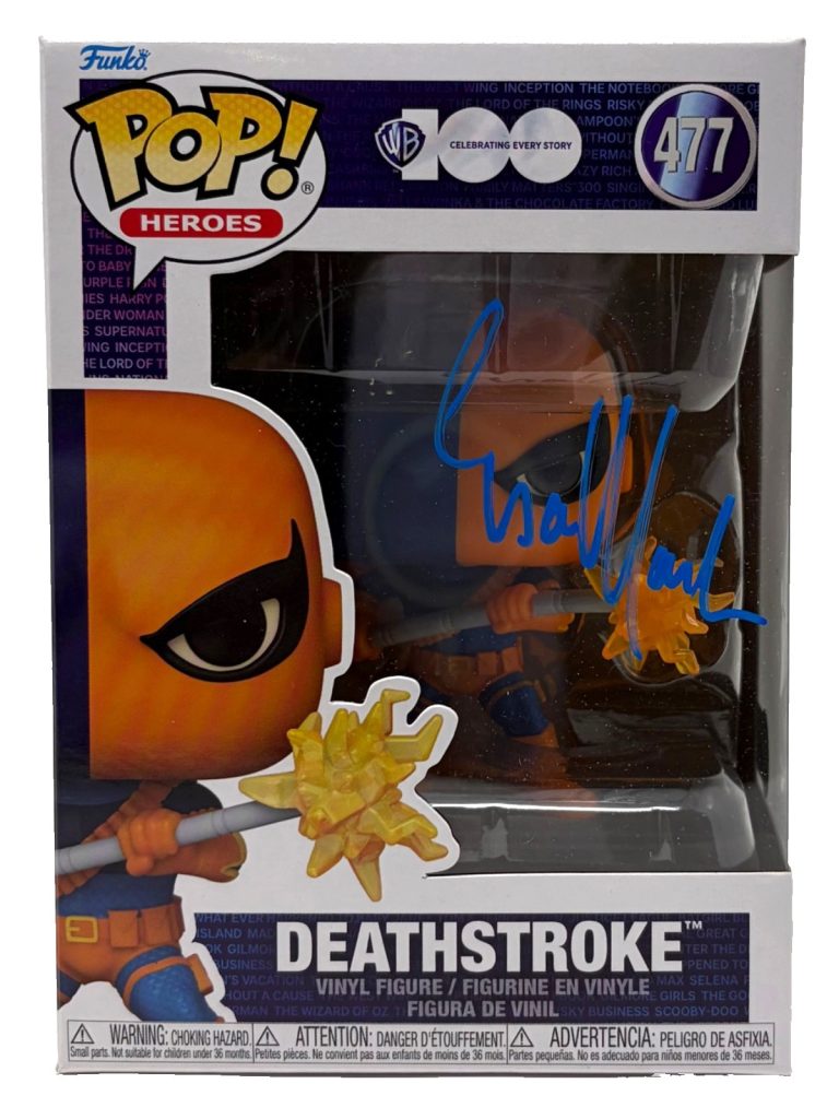 Esai Morales Signed Titans DC Comics Deathstroke Funko Pop 447 Autograph BAS COA