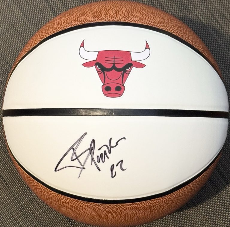 Tiago Splitter Signed Autographed Chicago Bulls Logo Basketball PSA/DNA COA