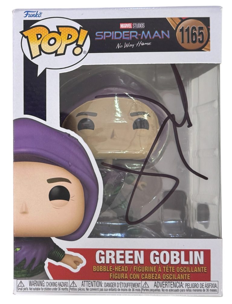 Willem Dafoe Signed Spider-Man Green Goblin Funko Pop 1165 Marvel Autograph BAS