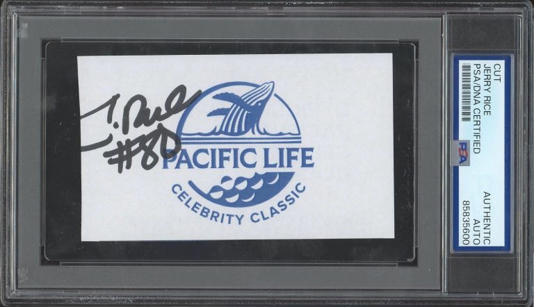Jerry Rice Signed Golf Celebrity Classic Cut PSA/DNA AUTO 49ers SF Niners #80