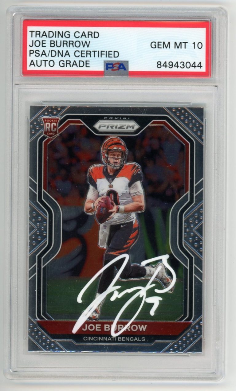 Joe Burrow Signed 2020 Panini Prizm Rookie Card #307 Auto PSA/DNA Gem Mint 10