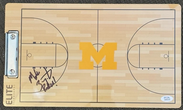 Mike Boynton Signed Autographed Michigan Wolverines Coaches Clipboard PSA/DNA