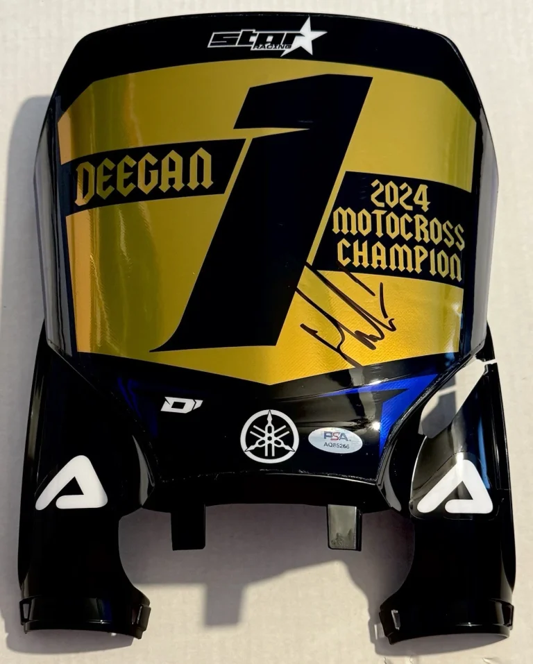 Haiden Deegan Signed Auto 2024 Champion Front Motocross Bike Plate PSA/DNA COA