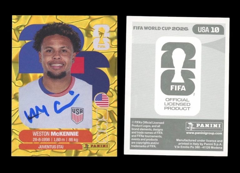 2026 Panini World Cup Weston McKennie Signed Gold Crumple Sticker AUTO USMNT USA