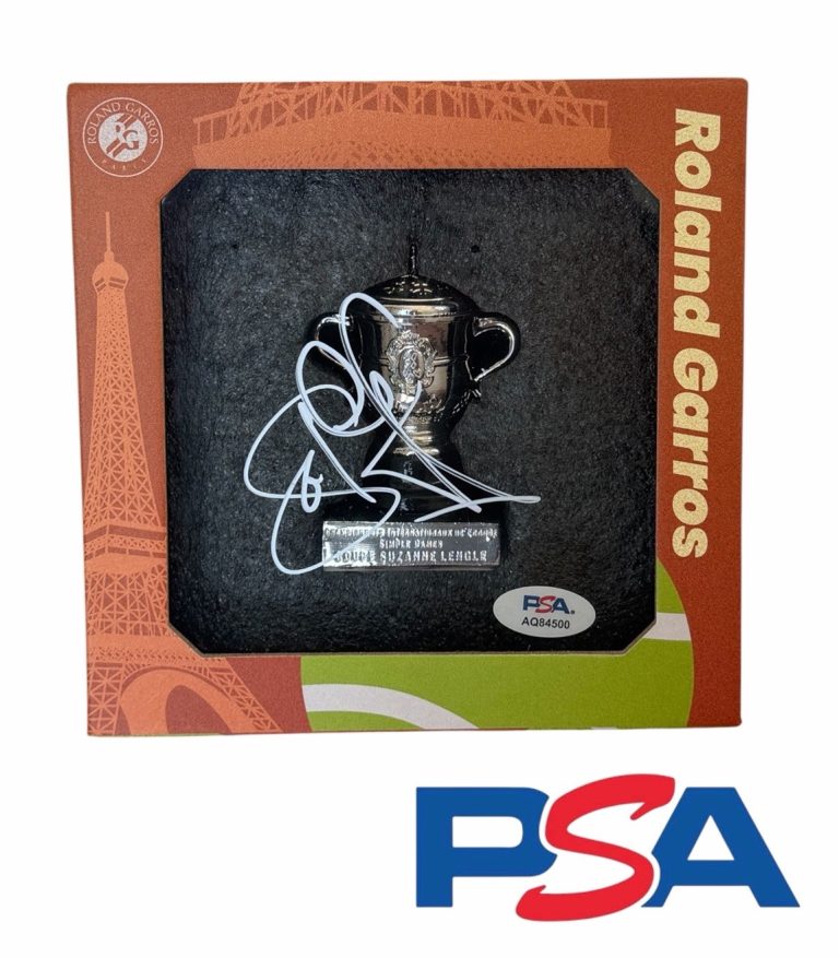 Steffi Graf Signed Roland Garros French Open Mini Trophy PSA AUTO 6x CHAMPION