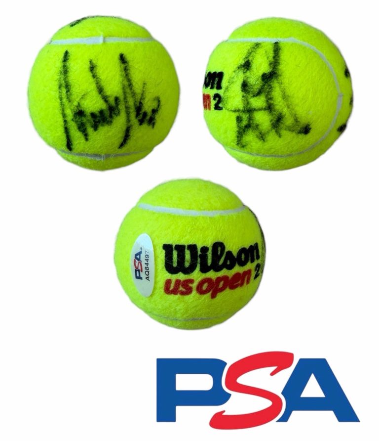 Andre Agassi & Steffi Graf Dual Signed Wilson US OPEN Tennis Ball PSA/DNA AUTO