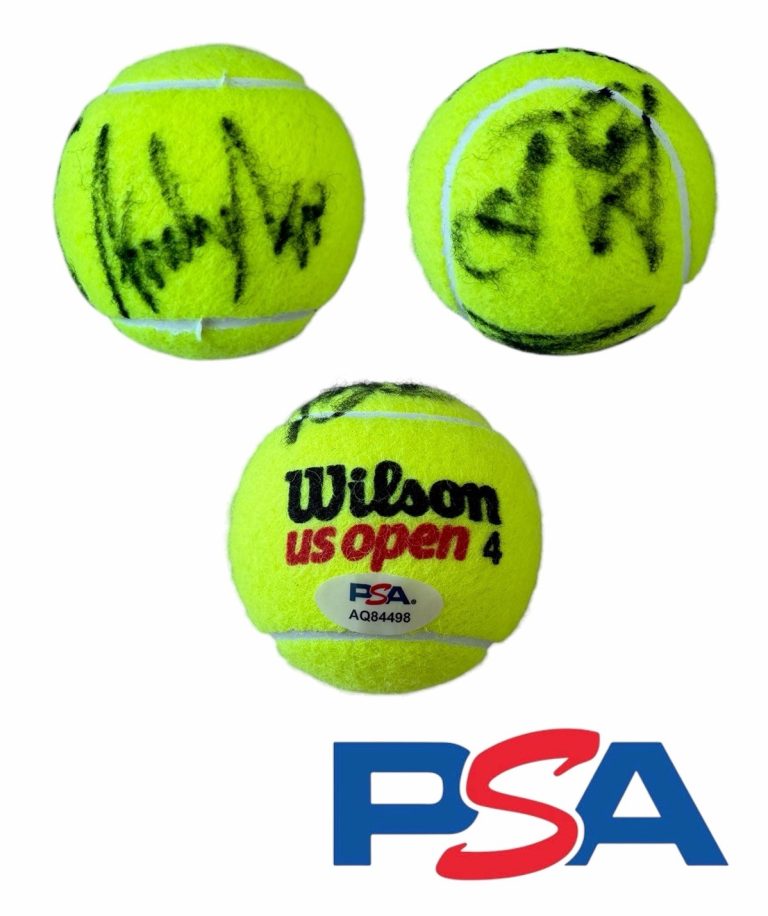 Andre Agassi & Steffi Graf Dual Signed Wilson US OPEN Tennis Ball PSA/DNA AUTO