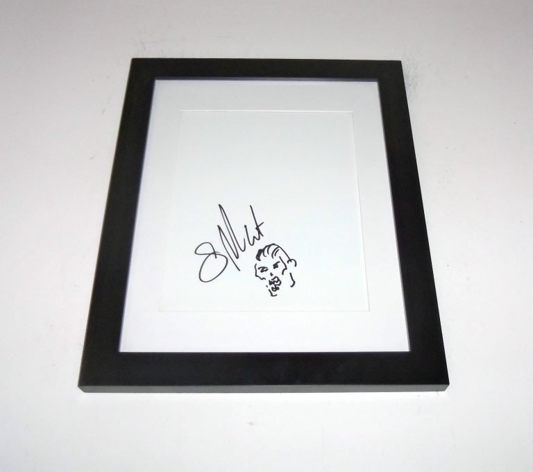The Walking Dead GREG NICOTERO Signed Autographed FRAMED Drawing Sketch Photo