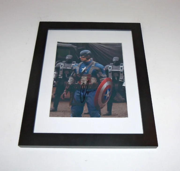 Captain America CHRIS EVANS Signed Autographed THE AVENGERS Framed Photo PROOF!!