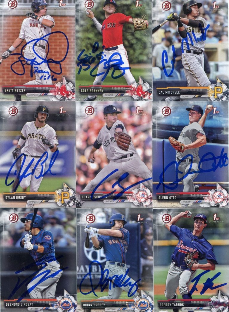 BRETT NETZER SIGNED 2017 BOWMAN DRAFT PROSPECT ROOKIE CARD AUTO