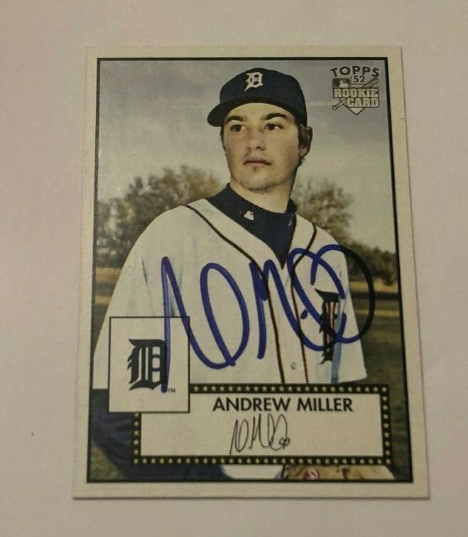 ANDREW MILLER SIGNED 2007 TOPPS 52 ROOKIE CARD AUTO