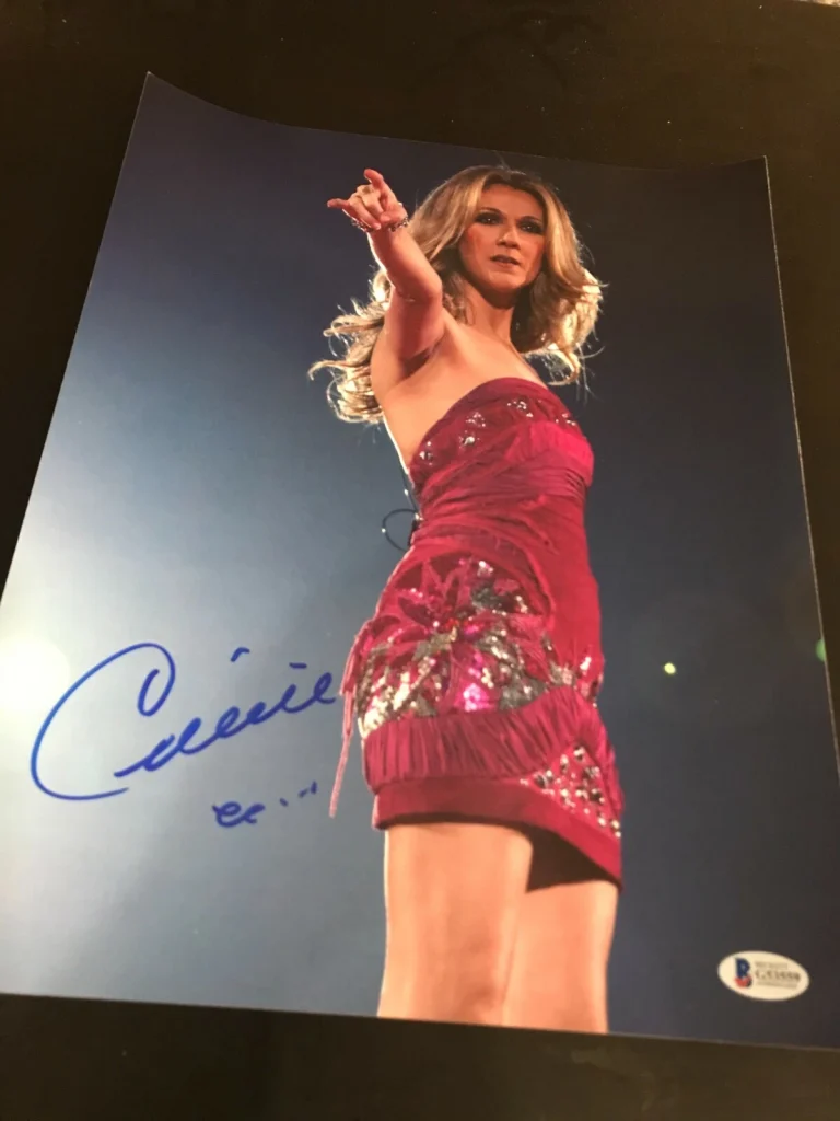 CELINE DION SIGNED AUTOGRAPH 11x14 CONCERT TITANIC HEART WILL GO ON BECKETT D