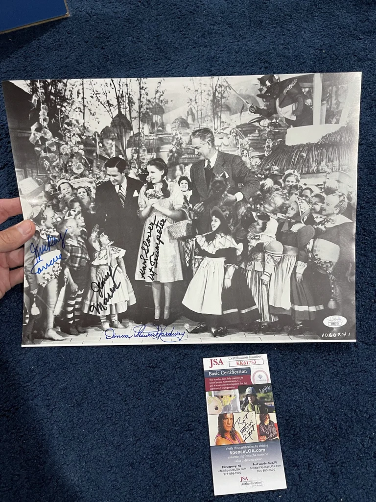 Munchkins Maren Carroll Slover Stewart-Hardway SIGNED Wizard of Oz Photo JSA