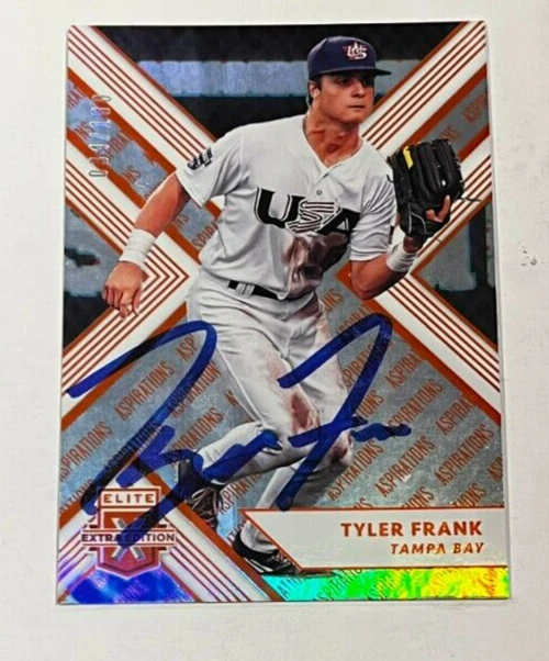 TYLER FRANK SIGNED 2018 PANINI ELITE EXTRA EDITION ROOKIE CARD AUTO